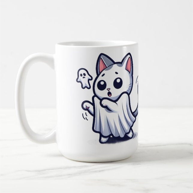 Mug Costume Halloween Ghost Kitty (Gauche)