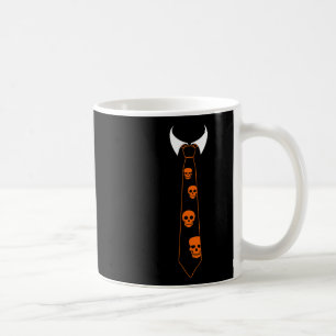 Mug Costume Halloween Necktie Skeleton Halloween