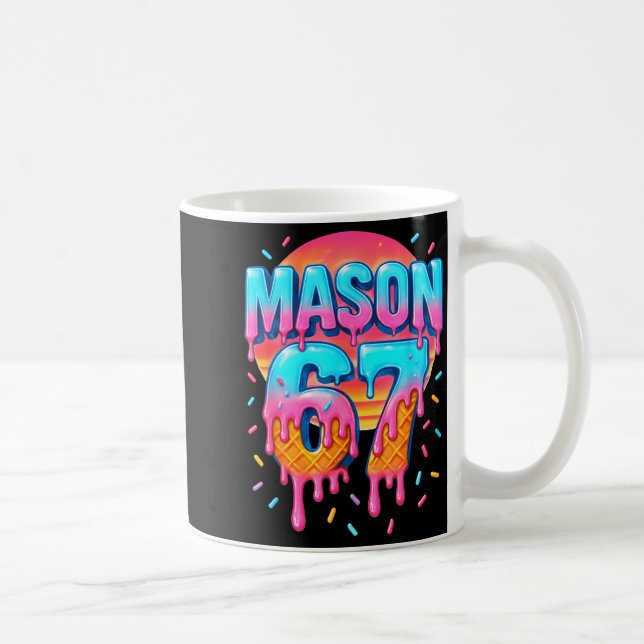 Mug Costume Mason 67 Glace Crème Baseball Drip 6 7 Mèm (Droite)