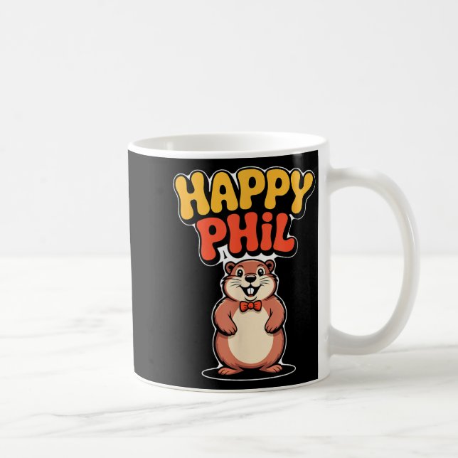 Mug Costume mignon de la journée de la marmotte de Pun (Droite)