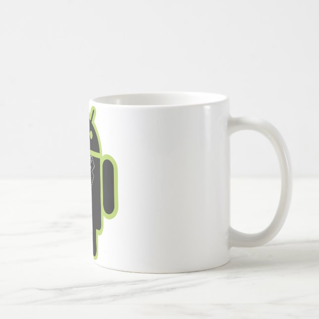 Mug Costume vers le haut de vert androïde (Droite)