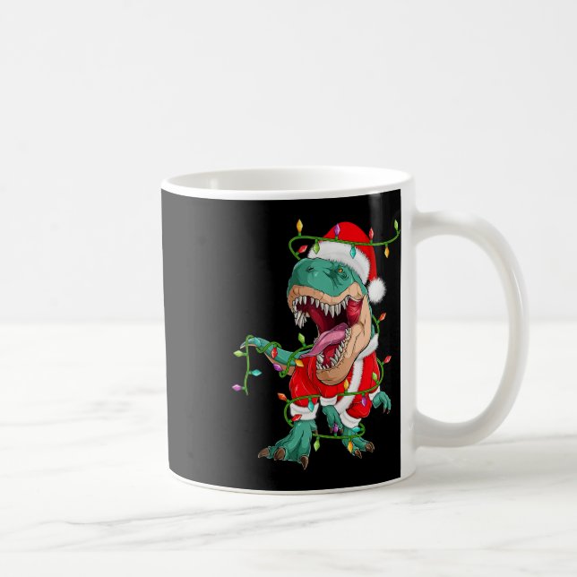 Mug Costume Xmas Éclairage Père Noël Dinosaur T-rex Ch (Droite)