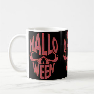 Mug Costumes d'Halloween Crâne Typographie Graphique S