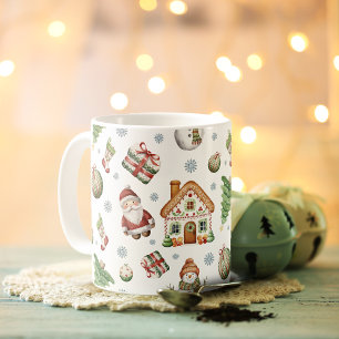 Mug Cosy Christmas Tree Gingerbread Maison Santa Claus