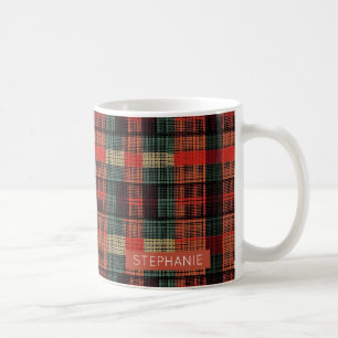 Mug Cosy Knit Patchwork - Boho Vintage Style Automne