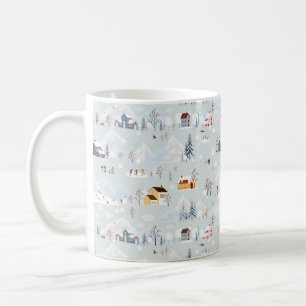 Mug Cosy Winter Wonderland Village de patinage sur gla