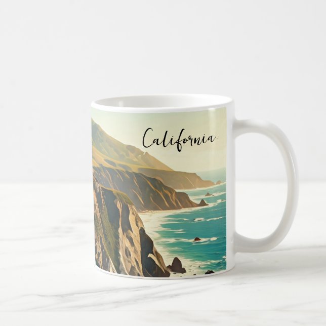 Mug Côte centrale de Big Sur Californie (Droite)