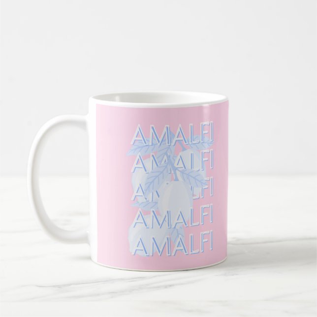 Mug Côte d'Amalfi, Italie, Art Voyage, Preppy (Gauche)