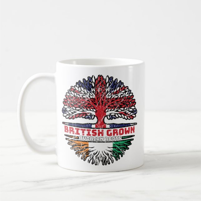 Mug Côte d'Ivoire Ivoirienne Royaume-Uni drapeau des r (Gauche)
