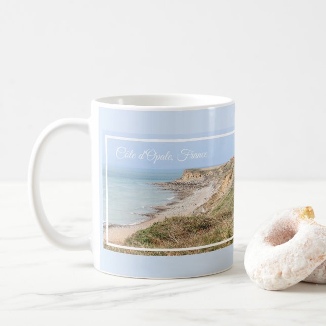 Mug Côte d'Opale Mer Turquoise et Falaises (Avec donut)