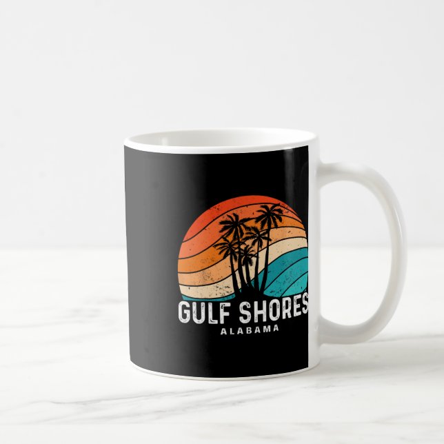 Mug Côte du Golfe Alabyma Palm Tree Beach Souvenir (Droite)