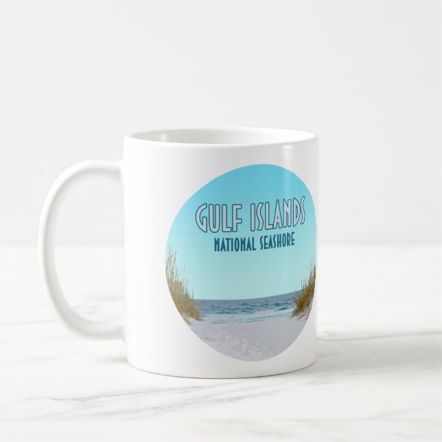 Mug Côte nationale des îles Gulf Mississippi Floride (Gauche)