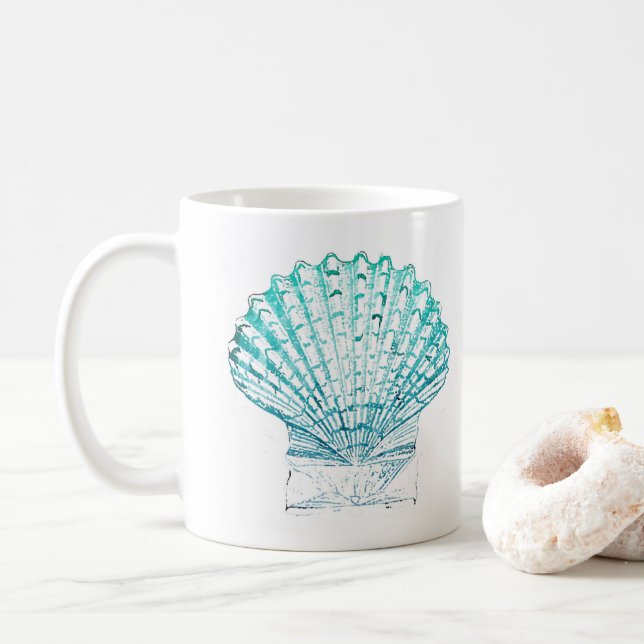 Mug coteau turquoise couleur bleu mermaid (Avec donut)
