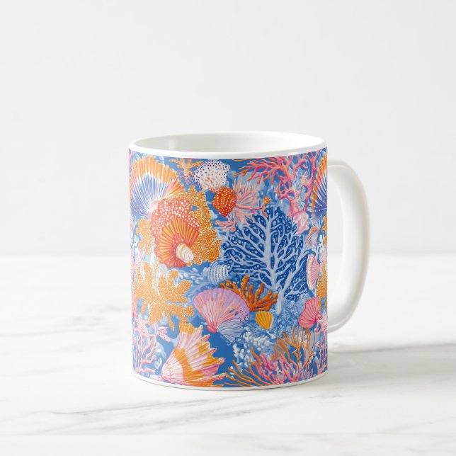 Mug Côtière rustique - Coquillages, Starfish, Reef (19 (Devant droit)