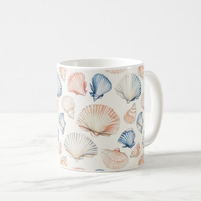 Mug Côtière rustique - Coquillages, Starfish, Reef (21 (Devant droit)