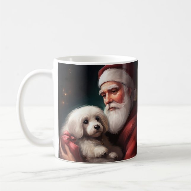 Mug Coton de Tuléar avec le Père Noël Noël (Gauche)