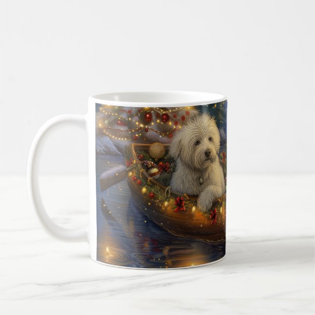 Mug Coton De Tulear Voyage de Noël Festif (Gauche)