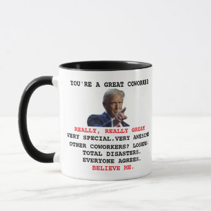 Mug Cotravailleur Trump personnalisé, collègue de trav