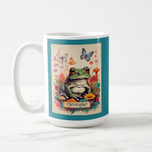 Mug Cottage Core Cute Frog et Champignons