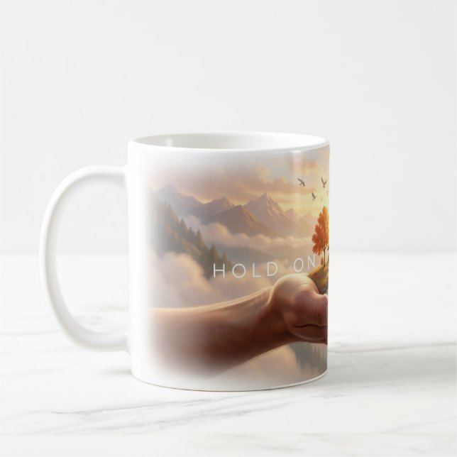 🏡 Mug Cottage Cozy Tenez Bon à l'Espoir (Gauche)