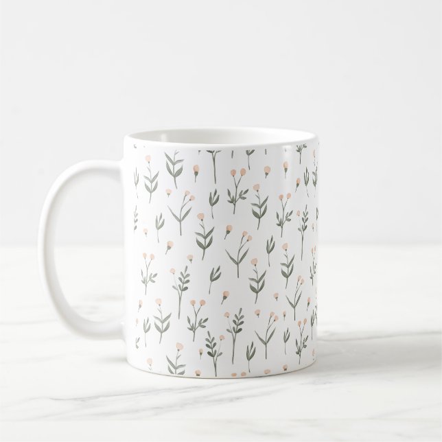 Mug Cottage Fleur sauvage rose pâle (Gauche)