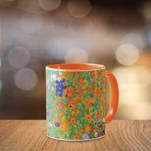 Mug Cottage Flower Garden Gustav Klimt
