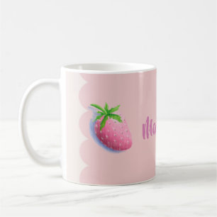 Mug Cottagecore Féminin Rose Fille aux Fraises