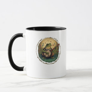 Mug Cottagecore Grenouille Jouant du Banjo Goblincore