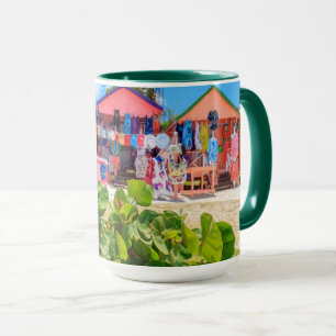 Mug Cottages en bois multicolore Long Bay Beach