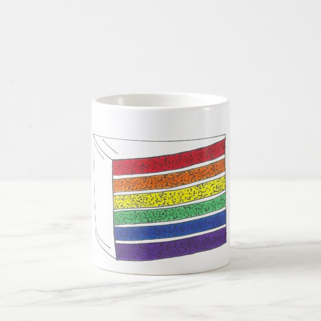 Mug Couche arc-en-ciel Coupe de gâteau (Centre)