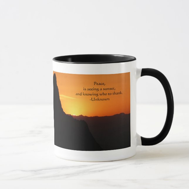 Mug Coucher de soleil à Big Bend - avec citation (Droite)