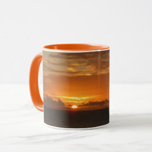 Mug Coucher de soleil à la mer I Paysage marin coloré 