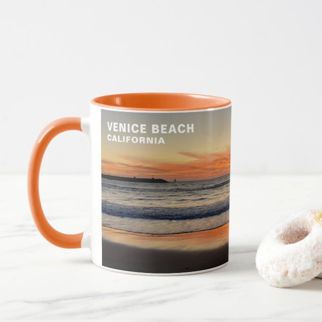 Mug Coucher de soleil à l'heure du crépuscule - Venice (Avec donut)