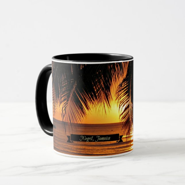 Mug Coucher de soleil à Negril, Jamaïque (Devant gauche)