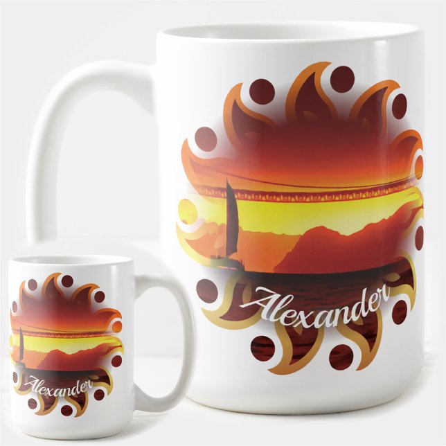 Mug Coucher de soleil à San Francisco 1124 (Créateur téléchargé)