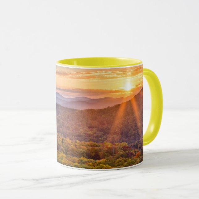 Mug Coucher de soleil automnal depuis Beacon Heights (Devant droit)