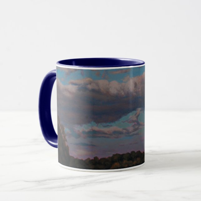 Mug Coucher de soleil chaud sur River Road (Devant gauche)