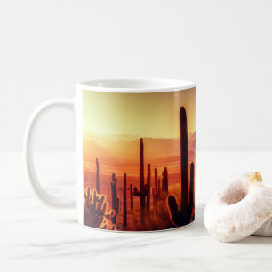 Mug Coucher de soleil de cactus du désert de l'Arizona