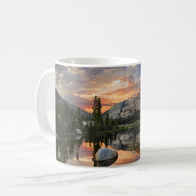 Mug Coucher de soleil d'Echo Peaks du lac Echo - Yosem (Devant gauche)