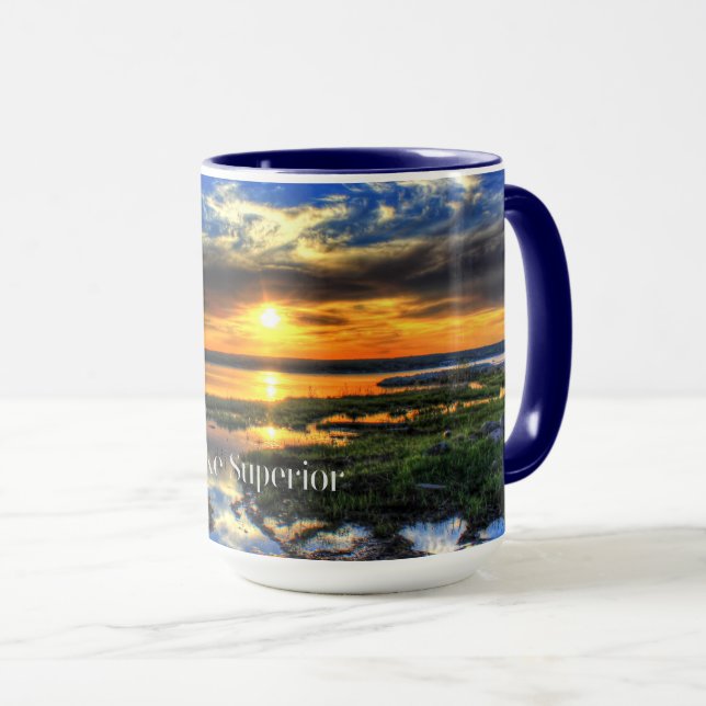 Mug Coucher de soleil du lac Supérieur (Devant droit)