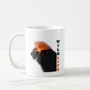 Mug Coucher de soleil du lion : Majesté de la faune