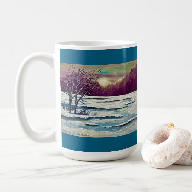 Mug Coucher de soleil en hiver (Avec donut)