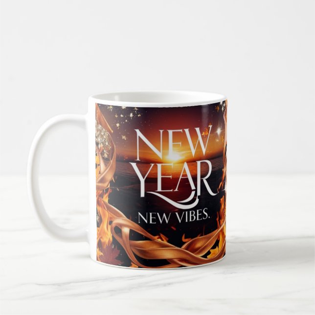 Mug Coucher de soleil Feu Intense "Nouvelle Année, Nou (Gauche)