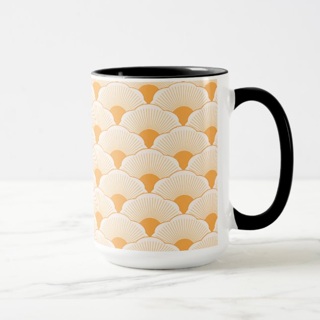 Mug Coucher de soleil, orange tonale, texture béton (Droite)