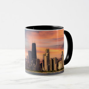 Mug Coucher de soleil profond à Chicago