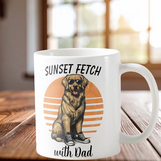 Mug Coucher de soleil / Retriever doré (Créateur téléchargé)