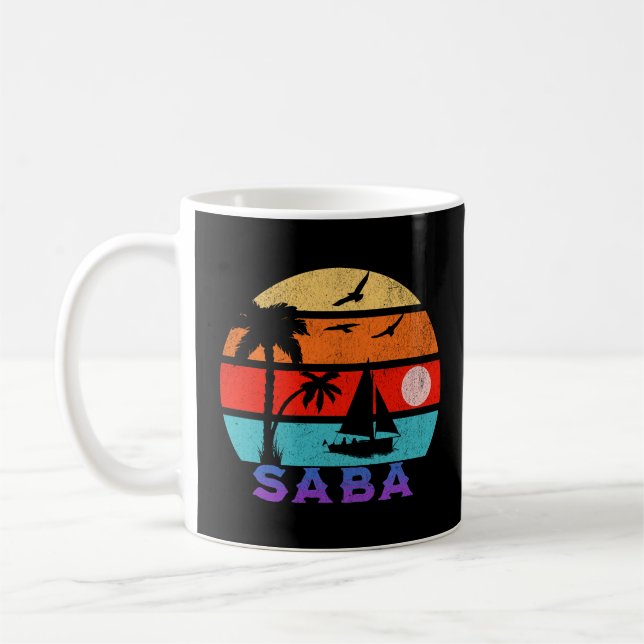 Mug Coucher de soleil rétro Saba Grand-Père Océan (Gauche)