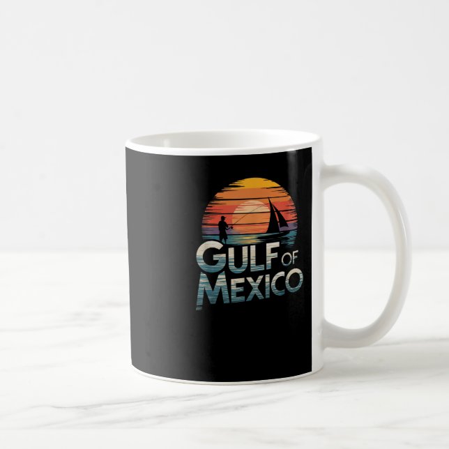 Mug Coucher de soleil rétro sur le golfe du Mexique po (Droite)