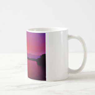 Mug Coucher de soleil rose vif sur le lac Arrowhead