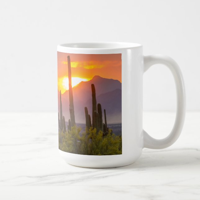 Mug Coucher de soleil sur cactus du désert, Arizona (Droite)